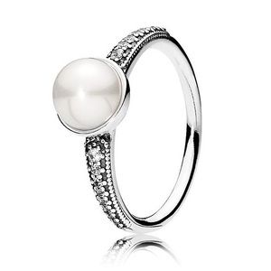 Pandora Sterling Silver Pearl Ring
